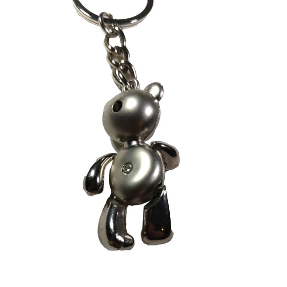 Miami Florida Near Silver Tone Keychain Movable Limbs - Picture 5 of 5